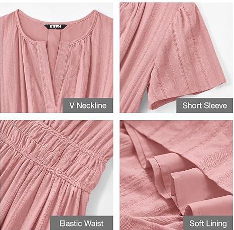Leichtes V-Ausschnitt-Kleid