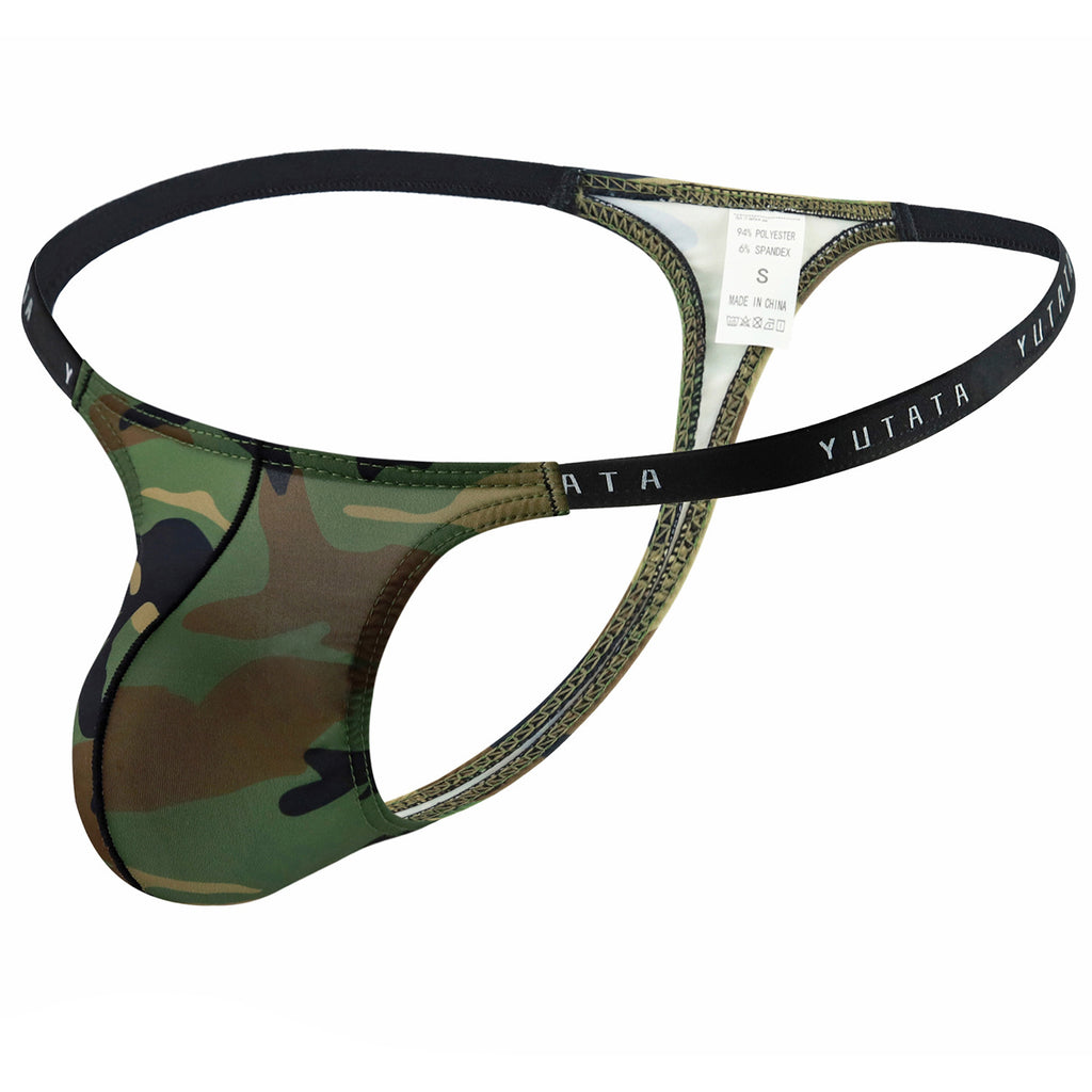 Men's Thong Bag U-convex Camouflage Underwear
