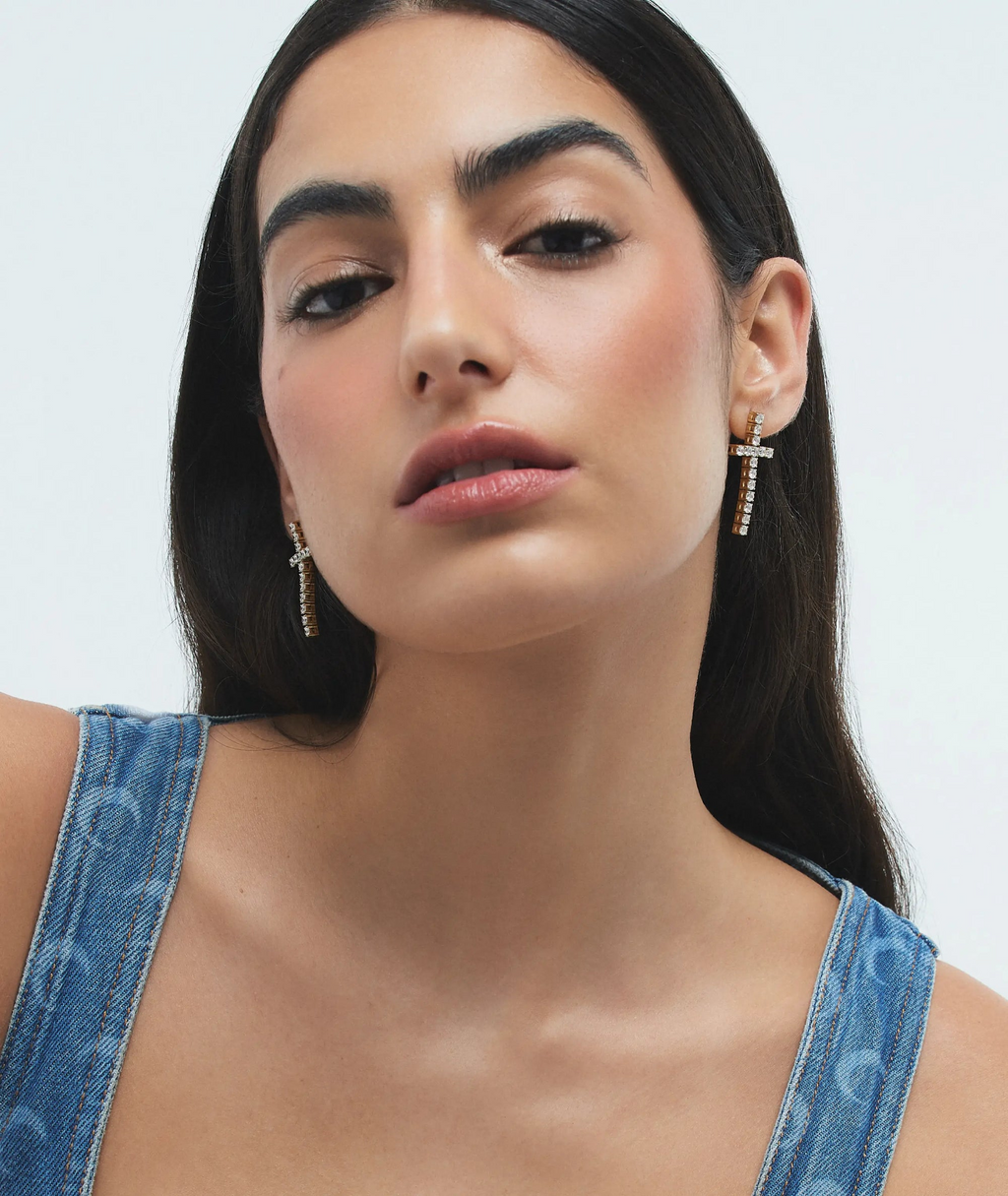 Crystal Faith Stud Earrings