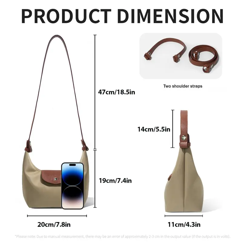 💗 30% Off Today 💗 Stylish, Lightweight Nylon Crescent Bag