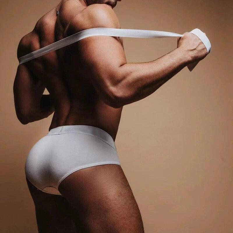 Mens Cotton Briefs Low Waist Bikini Panties Pouch Breathable Underwear