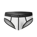 Stretchy White Modal-Cotton Sexy Briefs with Large U-Convex Pouch