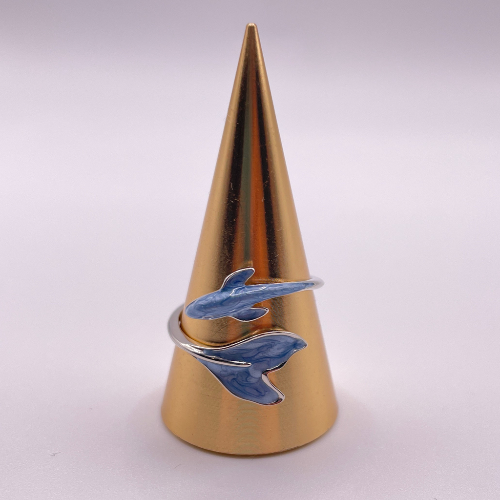 Blue Whale Adjustable 925 Sterling Silver Ring