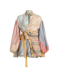Shiloh Striped Linen Mini Dress - Multi Color