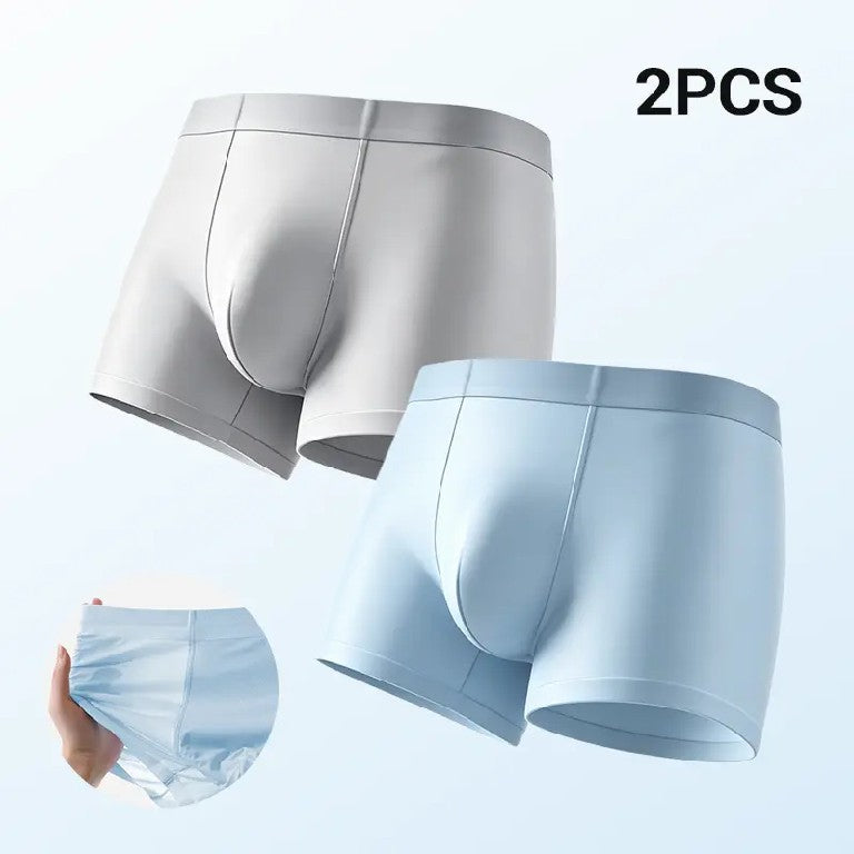 Men's Ice Silk Ultra-thin Cooling Breathable Boxer Shorts