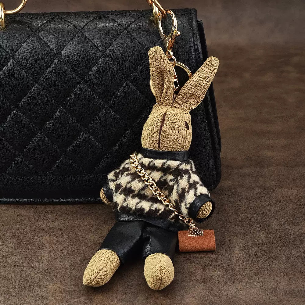 Fluffy Bunny Belle Bag Charm