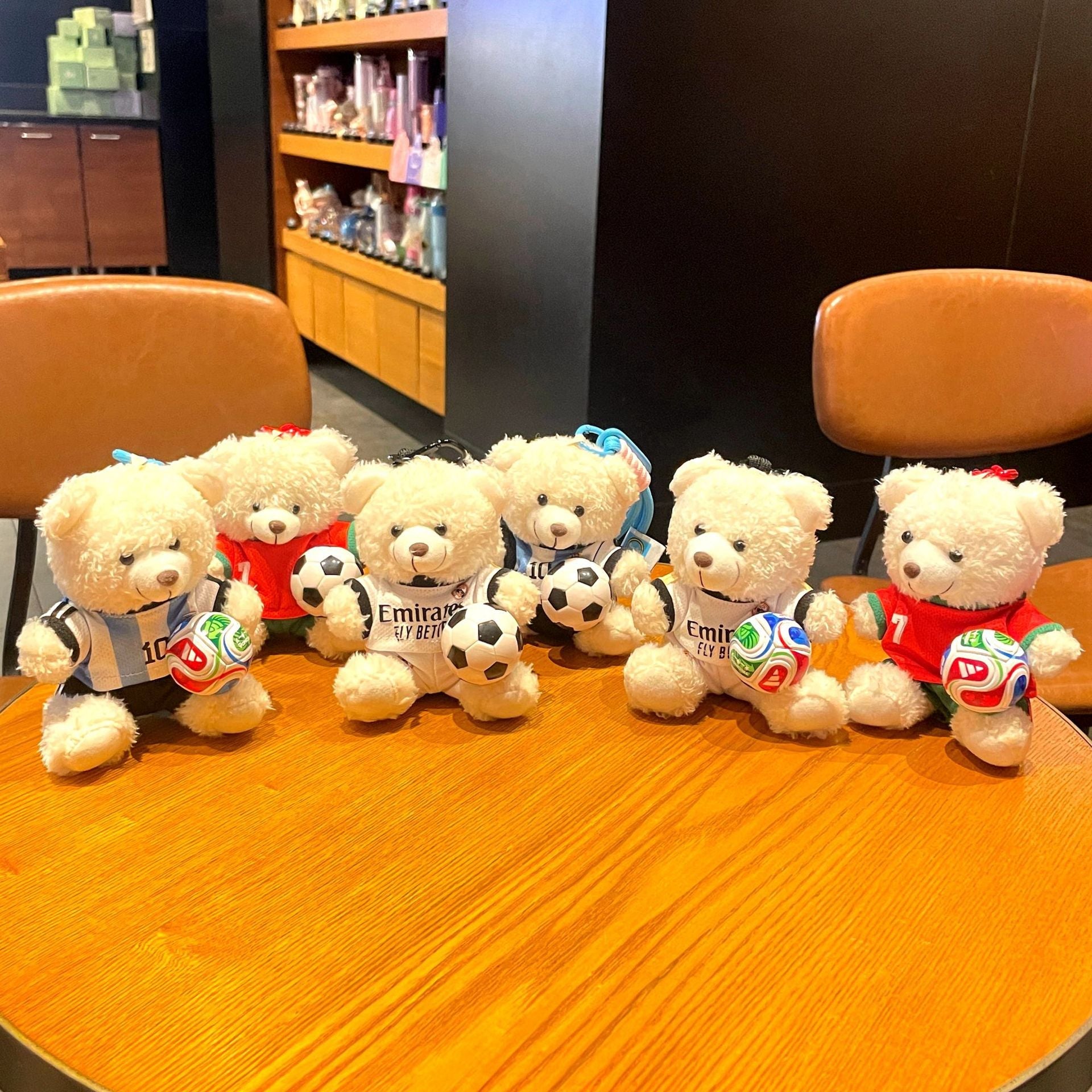 World Cup Football Teddy Bear Bag Charm