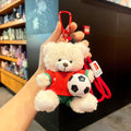 World Cup Football Teddy Bear Bag Charm