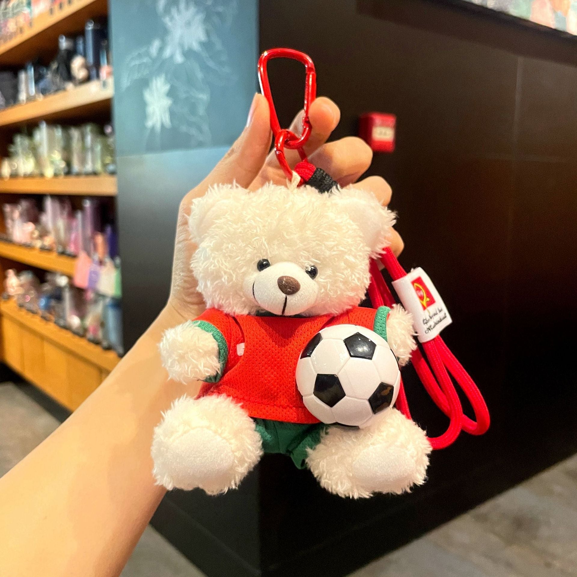 World Cup Football Teddy Bear Bag Charm