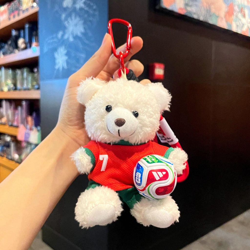 World Cup Football Teddy Bear Bag Charm