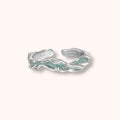 Seafoam Wave 925 Sterling Silver Ring