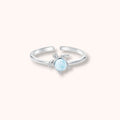 Blue Sea Turtle Open 925 Sterling Silver Ring | Ocean-Inspired Adjustable Ring