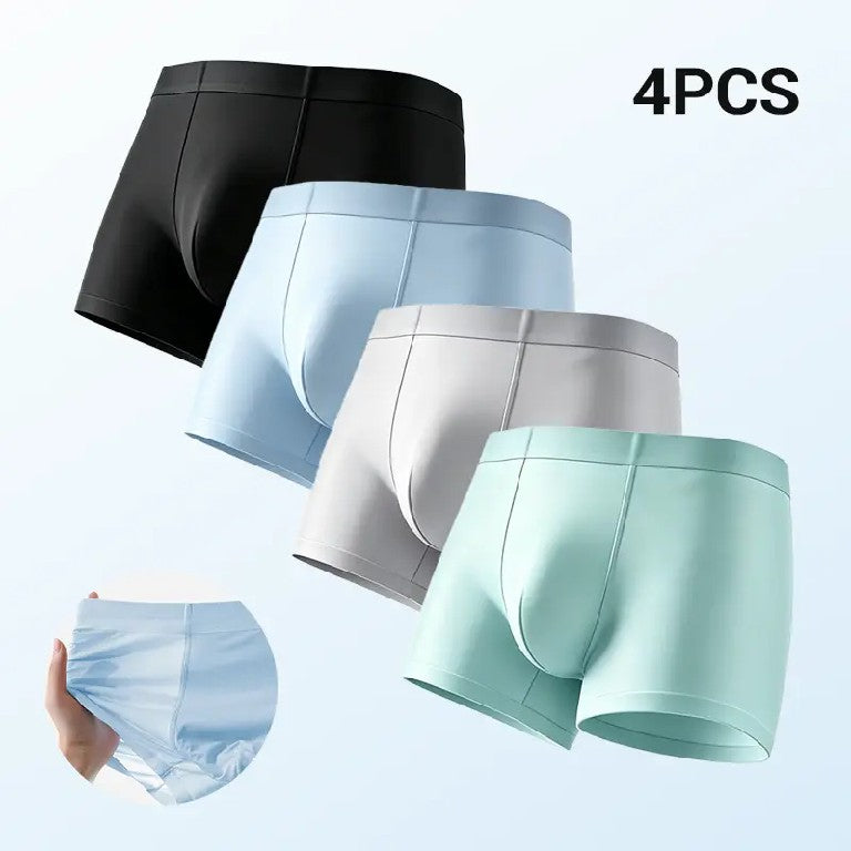 Men's Ice Silk Ultra-thin Cooling Breathable Boxer Shorts