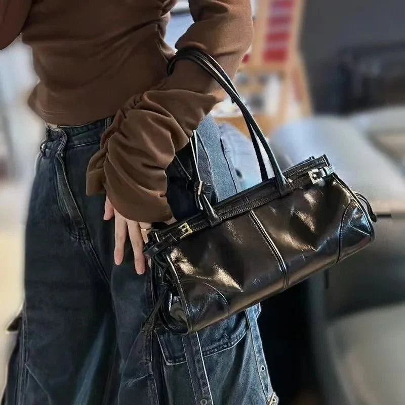 Luna Shoulder Bag with Belt Detail