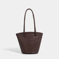 Meryl Woven Bucket Handbag with Pouch